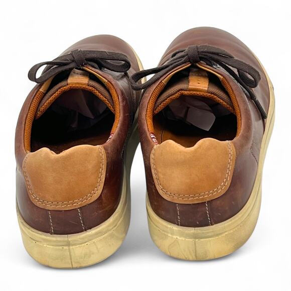 ECCO Men's Kyle Retro Fashion Sneakers Brown Leather EU 47/ US 13 Preppy Office - Picture 4 of 9